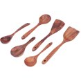 thumbnail image 4 of Juego de utensilios de cocina, espátulas de madera, cucharas, agarre cómodo, utensilios de cocina minimalistas para cocinar en casa, 4 of 5