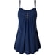 thumbnail image 1 of Camisola de tirantes finos plisada con cuello en V informal de verano para mujer Fokelyi WRHS-182-3, 1 of 1