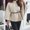 Khaki, variant on Women's Winter Fashion Temperament Elegant Style Solid Color Waist Tie Woolen Cape Coat