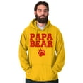 thumbnail image 4 of Papa Bear Dad Father's Day Pawprint Hoodie Hooded Sweatshirt Men Brisco Brands X, 4 of 6