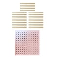 thumbnail image 1 of Estante para hilos de coser Sunnimix organizador de hilos de madera 30cmx30cm Rosa, 1 of 8