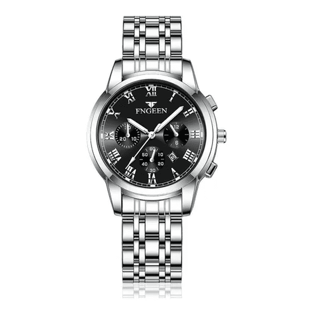 Reloj Malubero Hombre Plata Correa Metálica Acero Inoxidable