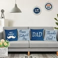 thumbnail image 6 of Happy Fathers Day Pillow Covers 16x16 Set of 4 Blue Throw Pillow Covers I Love Dad Cushion Covers Pillow Case Gift for PaPa Grandpa Birthday Home Outdoor Sofa Decoration (16 by 16), 6 of 6