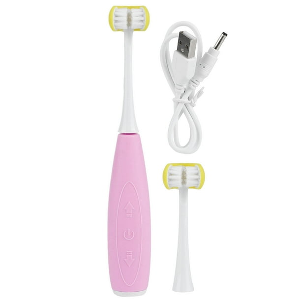 Cepillo de dientes eléctrico para niños, cepillo de dientes eléctrico para niños de 3 lados, cepillo de dientes eléctrico sónico, durabilidad extendida