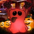 thumbnail image 2 of Halloween Inflatables Decor Outdoor Huge Inflatable Eyeball Pumpkin  Ghost Skull with Built-in LED Light 13 Changing Colors Blow Up Yard Decorations for Halloween Party, 2 of 11