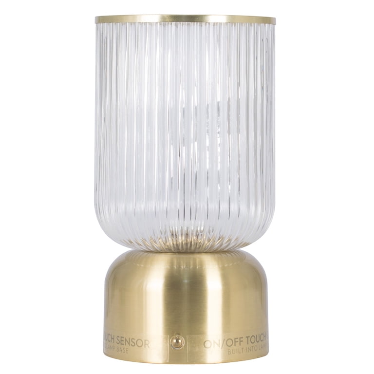 Better Homes & Gardens Glass Uplight Table Lamp, 9", Brass photo 6