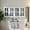 White + Glass + Particle Board + MDF#55, variant on Space Saving Bathroom Wall Cabinet with Adjustable Shelf, Towel Bar, 5 Hooks for Over Toilet Storage, Narrow Design for Small Bathroom, White