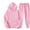 Pink, variant on YUGYXL 2 Piece Activewear Outfits for Women Loose Fit Solid Color Hoodie Sweatshirt and Drawstring Sweatpants Plus Size Jogger Tracksuit Set Today Blue,XL
