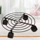 thumbnail image 2 of Set of 2 Heavy Duty Round Metal Potted Plant Stands with Wheels for Indoor and Outdoor, 2 of 5
