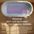 thumbnail image 6 of Lux Decor Collection Bath Tub Mat Non-Slip 40 x 16 Inch - Shower Mat for Bathtub with Suction Cups - Machine Washable (Clear Purple), 6 of 11