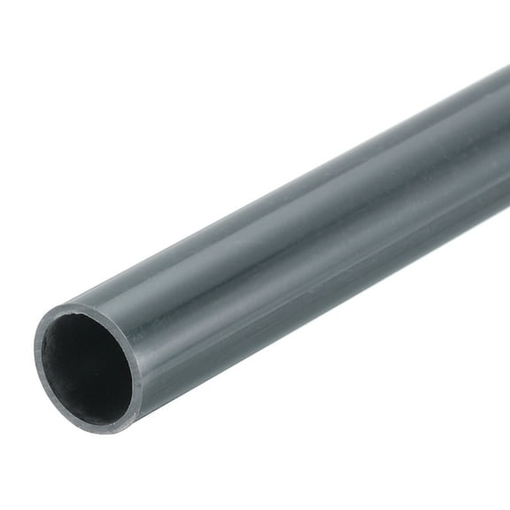 Uxcell Rigid Round Pipe 11mm ID 13mm OD 8" Length Dark Grey High Impact for Water Pipe, Crafts, Cable Sleeves