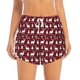 thumbnail image 2 of Balery Christmas And New Year Pantalones cortos deportivos para mujer con forro y dos bolsillos, elásticos, para entrenamiento, gimnasio, yoga-X-Large, 2 of 7