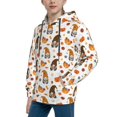 thumbnail image 2 of KLL Unisex Kids Boys Girls Hooded Pocket Pullover Hoodies-Halloween Gnomes, 2 of 5
