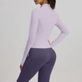 thumbnail image 6 of VISALY 2 Piece Tracksuit Sets Long Sleeve Zipper Jacket with Athletic High Waist Flare Long Leggings Slim Fit Casual Sport Workout Outfit Athleisure Tracksuit Jogger Loungewear Set Light Violet Xl, 6 of 8