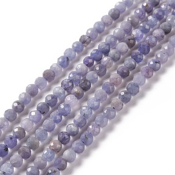 Natural Tanzanite Beads Strands Faceted Round 4mm Hole: 0.8mm about 99pcs/strand 15.35 inch(39cm)