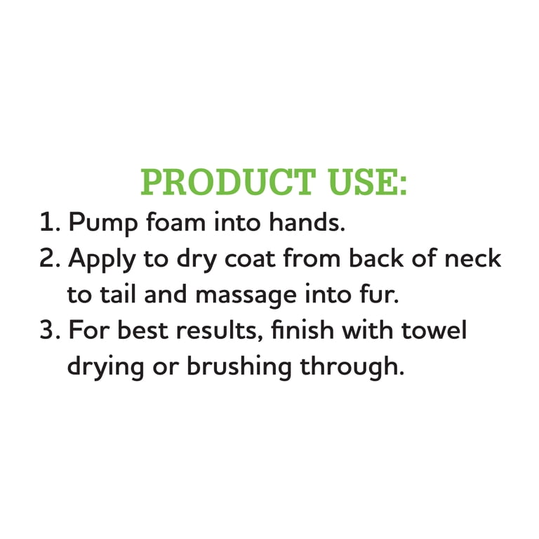 Vibrant Life Waterless Foaming Dog Shampoo with Lemongrass Verbena