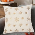 thumbnail image 4 of Snowflakes Glitter Printed Covers Soft Faux Throw Covers For Holiday Sofa Couch Zipper Skin Friendly, 4 of 5
