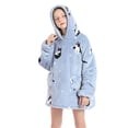 thumbnail image 3 of ZAXARRA Pull à Capuche Universel Chaud Mode Impression Laine de Vison Vêtements de Maison, 3 of 6