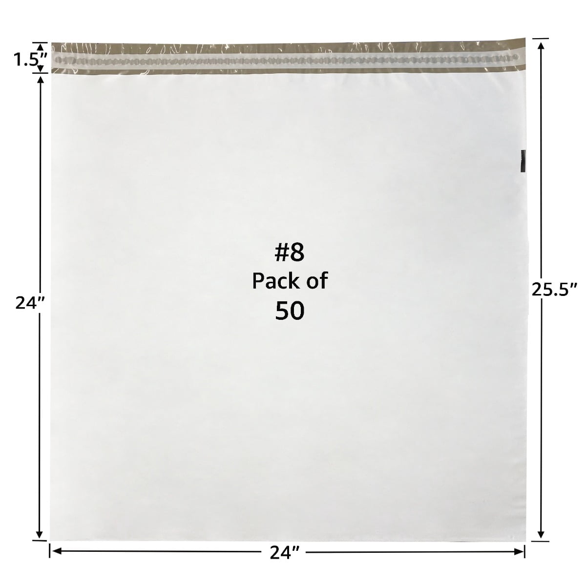 StarBoxes 50 Poly Mailers Bags 24x24" - #8 Envelopes Self-Sealing