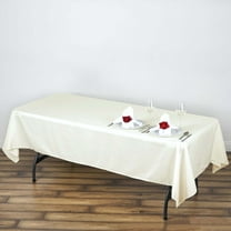 Efavormart 5pcs of Ivory 60x102" Polyester Rectangle Tablecloths Banquet Linen Wedding Party Restaurant Tablecloth