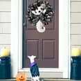 thumbnail image 6 of Bobomoti Halloween Wreath Decoration Halloween Ghost Wreath for Front Door Artificial Wall Wreath for Indoor Outdoor Halloween Home Decor, 6 of 8