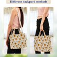 thumbnail image 4 of FORMRS Womens Corduroy Tote Bag Crossbody Shoulder Purse Handbag with Detachable Strap, Beige Sunflower Pattern, 4 of 7