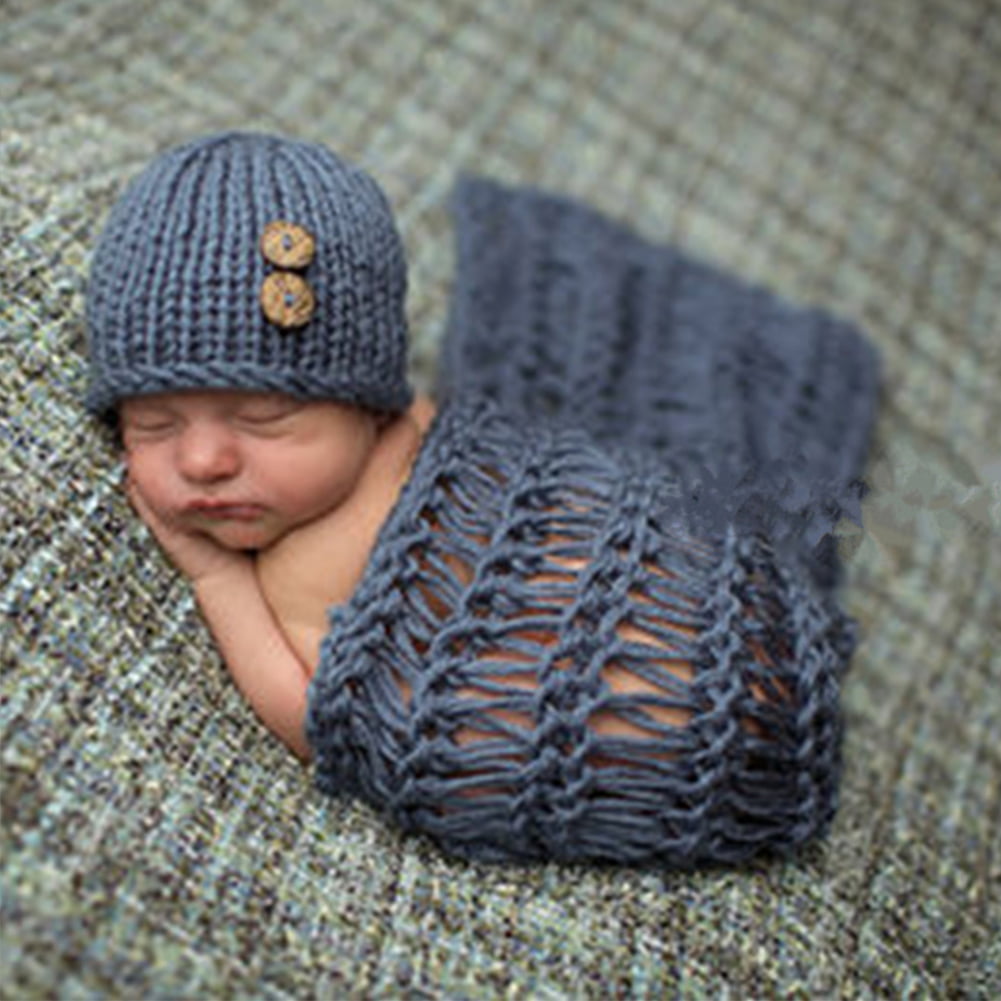 Newborn Boy Girl Stretch Wrap Infant Photography Photo Prop Blanket Rug 40x60cm 