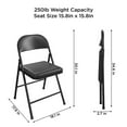 thumbnail image 6 of COSCO SmartFold(r)? Vinyl Folding Chair, 4-Pack, Black, 6 of 7