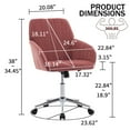 thumbnail image 7 of Modern Office Chair,Adjustable Arm Chair Computer Chair with Wheels,Swivel Vanity Chair for Living Room,Red, 7 of 7