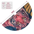 thumbnail image 3 of Pofeuu Pink Tiger Gold Leaves Print Christmas Tree Skirt, Merry Christmas Skirt Xmas Tree Ornaments for Xmas Holiday Party Decorations-36", 3 of 7