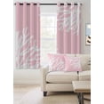 thumbnail image 2 of Coral Pink Blackout Curtains 45 Inches Long for Bedroom, Coastal White Ocean Marine Nautical Beach Thermal Insulated Room Darkening Black Out Window Curtain Panels Grommet Drapes for Living Room, 2 of 8