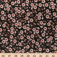 thumbnail image 3 of Crepe De Chine Cosmos Black Sheer Floral Print Fabric 58" Wide By The Yard, 3 of 3