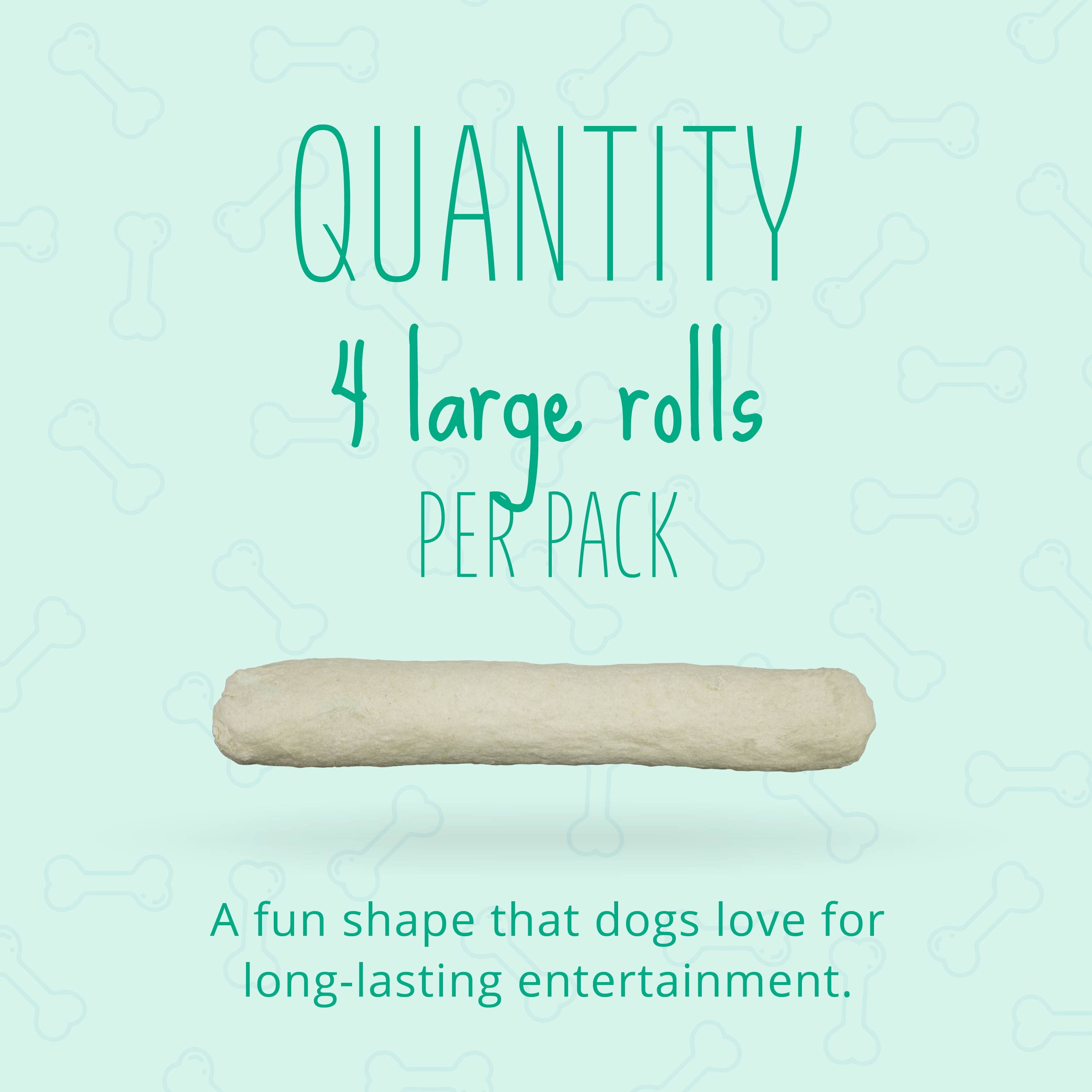 Better Belly Fresh Breath Dental Large Rolls, Dry Dog Chews, 4 Count