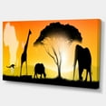 thumbnail image 2 of African Wildlife Panorama - African Canvas Art Print, 2 of 3