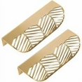 thumbnail image 1 of (2 Pcs)Poignée de Tiroir en Forme de Feuille en Laiton Bouton de Porte de Meuble Poignée de Porte d'Armoire, 1 of 3
