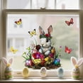 thumbnail image 7 of KOYPTL Easter Window Clings Decorations 2PCS,Happy Easter Bunny Rabbit Egg Window Stickers Double-Side Glass Decals for Home Office School Shop Glass Window Fridge Display Party Decoration 11.8x11.8", 7 of 7