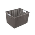 thumbnail image 1 of Caja de plástico duradera Yuarrent organizador de almacenamiento apilable color café METRO, 1 of 6