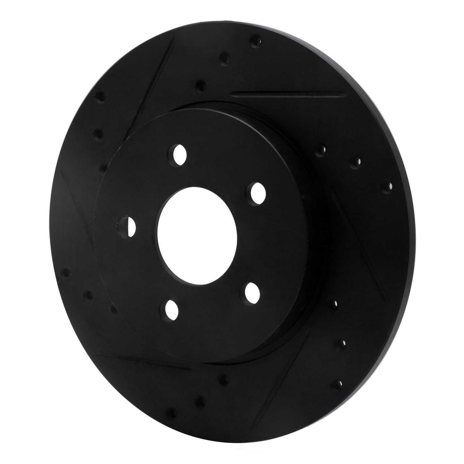 Dynamic Friction Company 633-20013L DFC Brake Rotor - Drilled And Slotted - Black