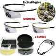 thumbnail image 2 of New Tactical Goggles Outdoor Sports Climbing Fishing Safety Glasses CS Game Equipment 3 Lens Set Protection Eyewear (A2-Green), 2 of 7