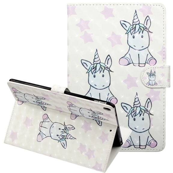 Allytech New iPad Air 3st Generation Case (2019), iPad Pro 10.5 Case, Slim Fit Flip Folio Stand Magnetic Smart Cover Auto Sleep Wake Cards Slots Case for Apple iPad Pro 10.5, Air 3,Cute Unicorn