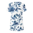thumbnail image 3 of Drses Women's Tops and Blouses Summer Casual Crewneck Short Sleeve Tunics Plus Size Loose Fitting Floral Shirts Trendy, 3 of 5