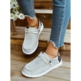 thumbnail image 3 of Women‘s Comfortable Flat Slip-On Solid Color Large Size Holiday Style Sneakers For Casual Sport Style, 3 of 7