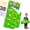 Green Truck, variant on Primlect Toddler Nap Mat, 51" x 22", Lightweight Sleeping Bag with Removable Pillow, for Warm Sleepers, Blue