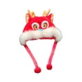thumbnail image 2 of Gorro cálido de invierno, gorro de dragón de año Nuevo, protección para los oídos, gorro con cabeza de dragón, gorro de Animal de dibujos animados, Yinane Sombrero de danza del león, 2 of 8