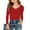 Red, variant on Girls Long Sleeve T-shirt Summer Ribbed T Shirt V-Neck Fitted Casual Basic Tee Kids Junior Cotton Tee Tops Spring Summer Fall Casual Streetwear,Light Gray,S