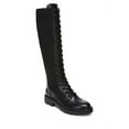 thumbnail image 2 of Sam Edelman Lila Black Lace Up Round Toe Block Heel Classic Tall Combat Boots (Black, 6), 2 of 6