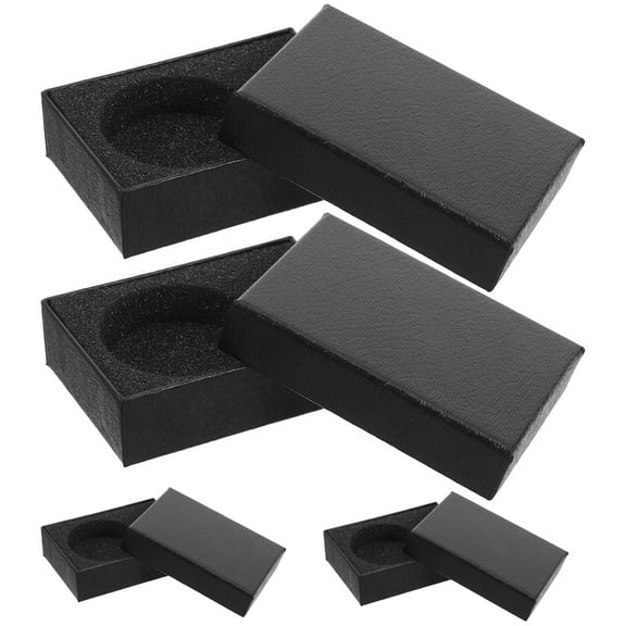 MIPCASE 4Pcs Pocket Watch Storage Box Black Suitable for Personal Use