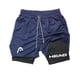 thumbnail image 2 of Pantalones cortos de compresión para hombre, ropa deportiva 2 en 1 de secado rápido con bolsillos para el teléfono, 2 of 5