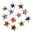 thumbnail image 2 of 2Box Handmade Lampwork Pendants Starfish/Sea Stars Mixed Color 42x47x13mm Hole: 7mm 12pcs/box, 2 of 5