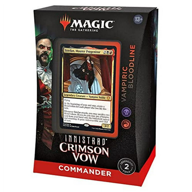 Mtg Commander Deck Magic The Gathering Crimson Vow Commander Deck -  Vampiric Bloodline Black-Red Ready-to-Play